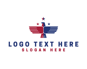 Soldier - American Eagle Wings logo design