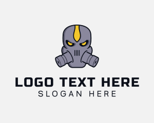 Villain - Gas Mask Villain logo design