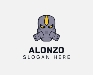 Gas Mask Villain logo design