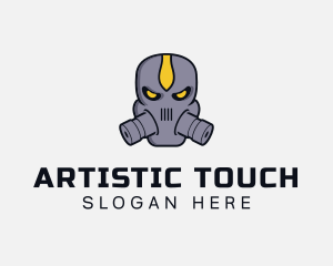 Gas Mask Villain logo design