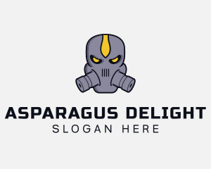 Gas Mask Villain logo design