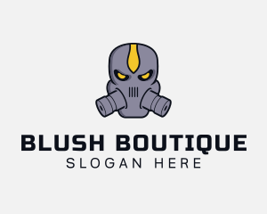 Gas Mask Villain logo design