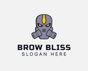 Gas Mask Villain logo design