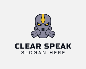 Gas Mask Villain logo design