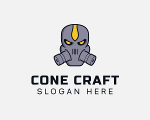 Gas Mask Villain logo design