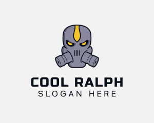 Gas Mask Villain logo design