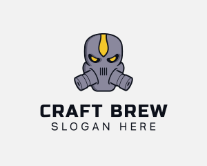 Gas Mask Villain logo design