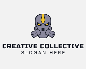 Gas Mask Villain logo design