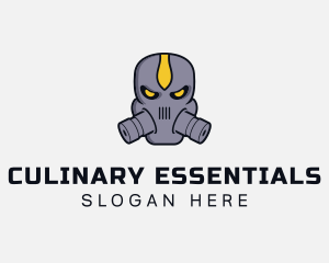 Gas Mask Villain logo design