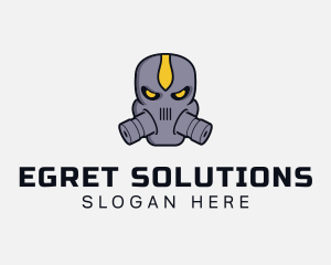 Gas Mask Villain logo design