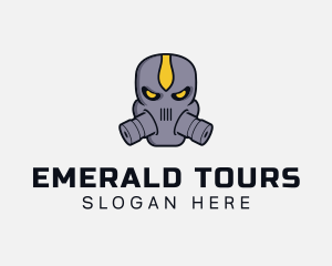 Gas Mask Villain logo design