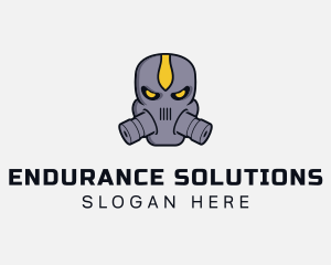 Gas Mask Villain logo design