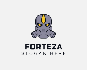 Gas Mask Villain logo design