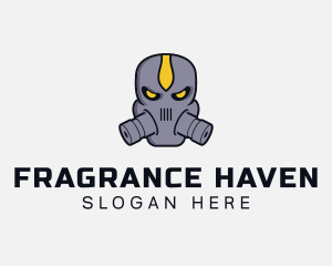 Gas Mask Villain logo design