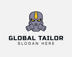 Gas Mask Villain logo design