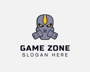 Gas Mask Villain logo design