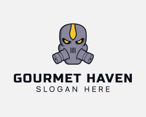 Gas Mask Villain logo design