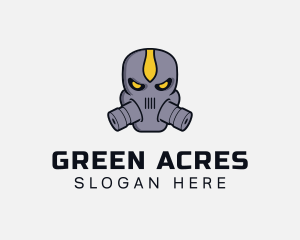 Gas Mask Villain logo design