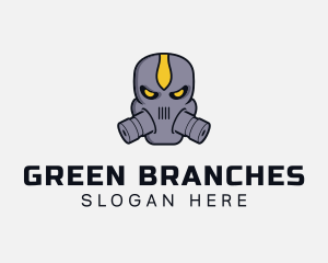 Gas Mask Villain logo design