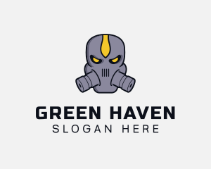 Gas Mask Villain logo design