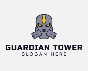 Gas Mask Villain logo design