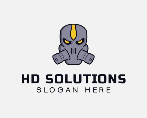 Gas Mask Villain logo design