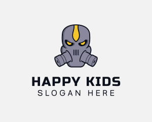 Gas Mask Villain logo design