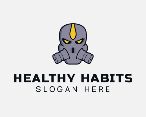 Gas Mask Villain logo design