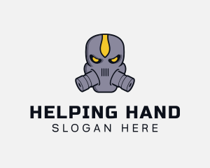 Gas Mask Villain logo design