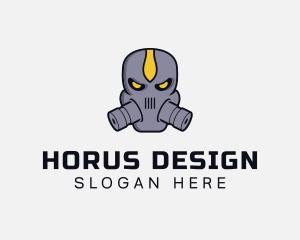 Gas Mask Villain logo design