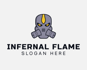 Gas Mask Villain logo design