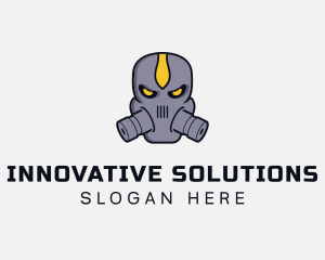 Gas Mask Villain logo design