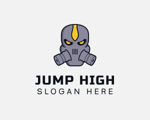 Gas Mask Villain logo design