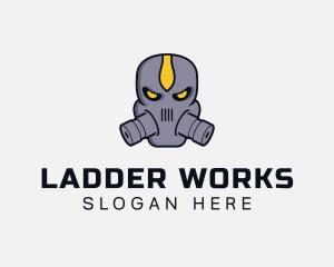 Gas Mask Villain logo design