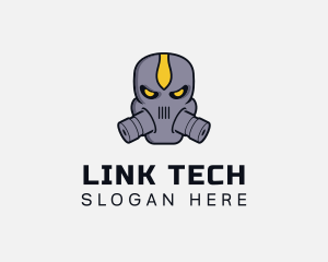 Gas Mask Villain logo design