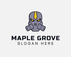 Gas Mask Villain logo design