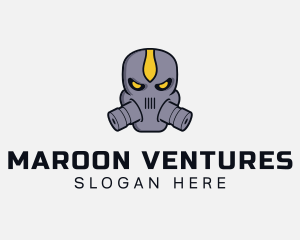 Gas Mask Villain logo design