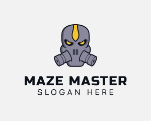 Gas Mask Villain logo design