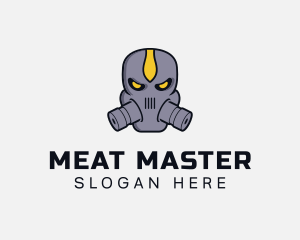 Gas Mask Villain logo design