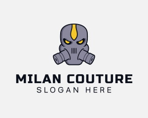 Gas Mask Villain logo design