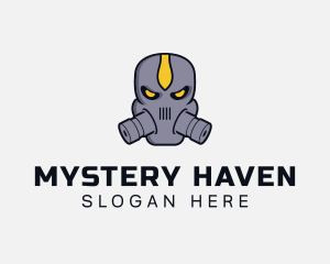 Gas Mask Villain logo design