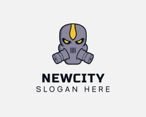 Gas Mask Villain logo design