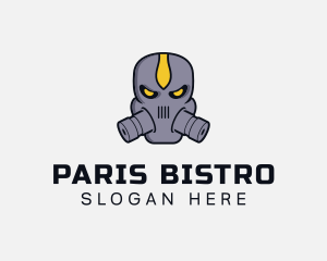 Gas Mask Villain logo design