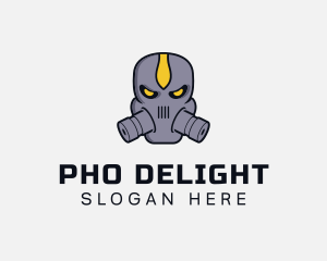 Gas Mask Villain logo design