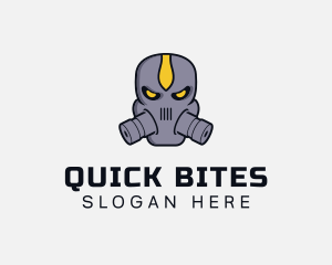 Gas Mask Villain logo design