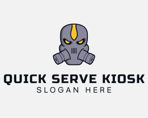 Gas Mask Villain logo design