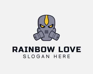 Gas Mask Villain logo design