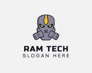 Gas Mask Villain logo design