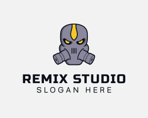 Gas Mask Villain logo design