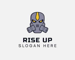 Gas Mask Villain logo design